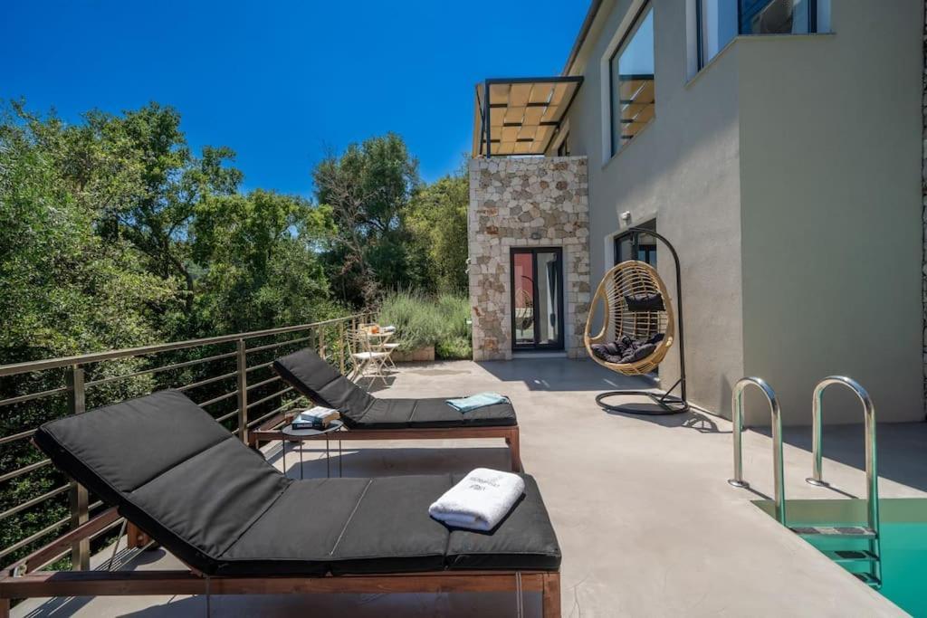 Villa Elisabeth Sea View Private Pool Fiskardo Kefalonia Katsarata Экстерьер фото