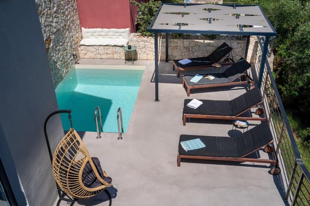 Villa Elisabeth Sea View Private Pool Fiskardo Kefalonia Katsarata Экстерьер фото